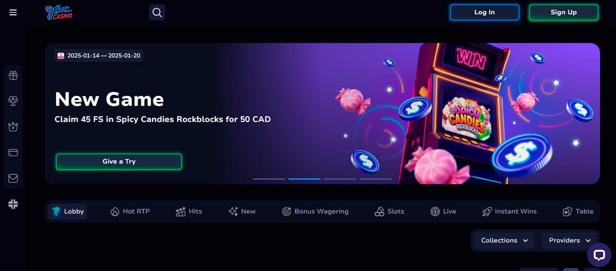 7BitCasino screen